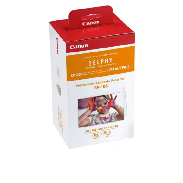 Canon RP108 carta per stampante Selphy (Rullino/Cartuccia) Canon RP108 carta per stampante Selphy (Rullino/Cartuccia)